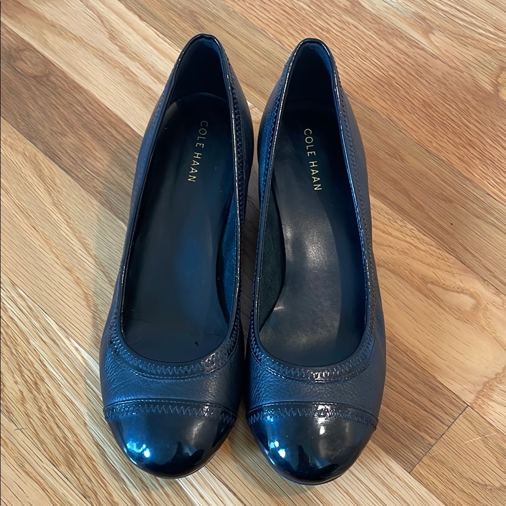 Cole Haan Black Wedges Excellent Condition!